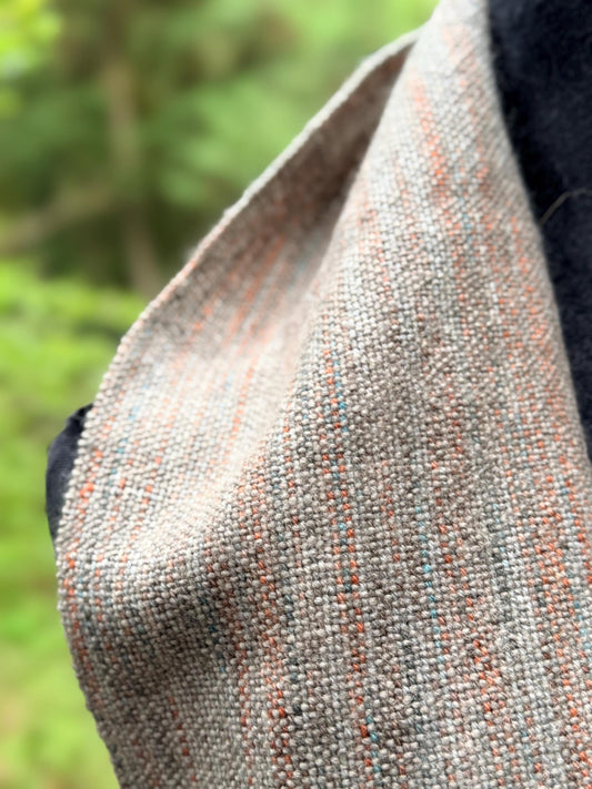 Merino Scarf: Taupe, Rust, Teal