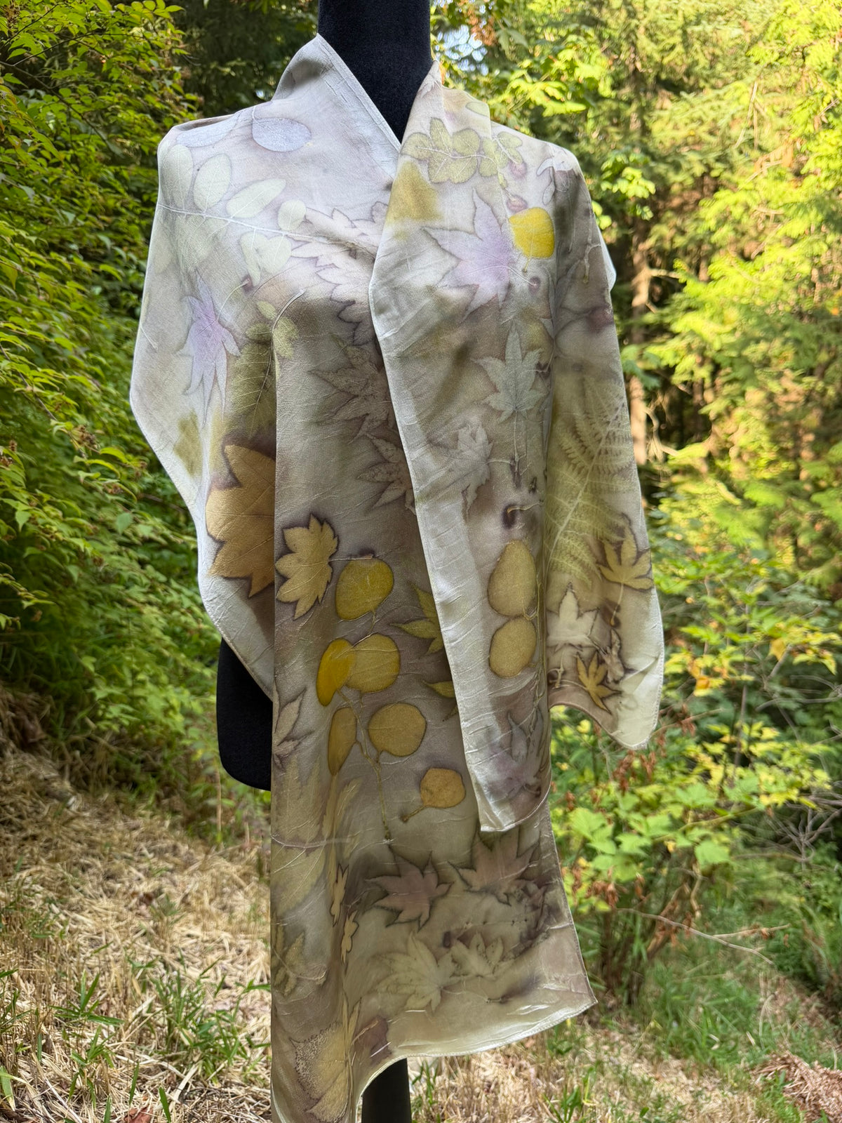 Eco-printed scarf