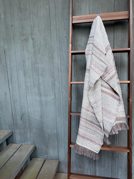 Wooly Striped Shetland Scarf