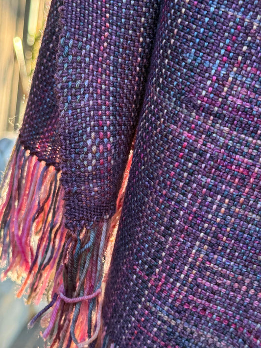 Merino-Cashmere Scarf - Plum