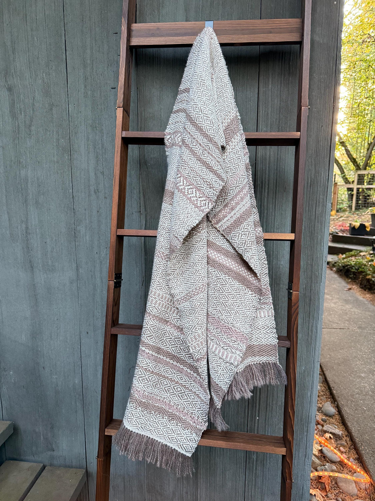 Wooly Striped Shetland Scarf
