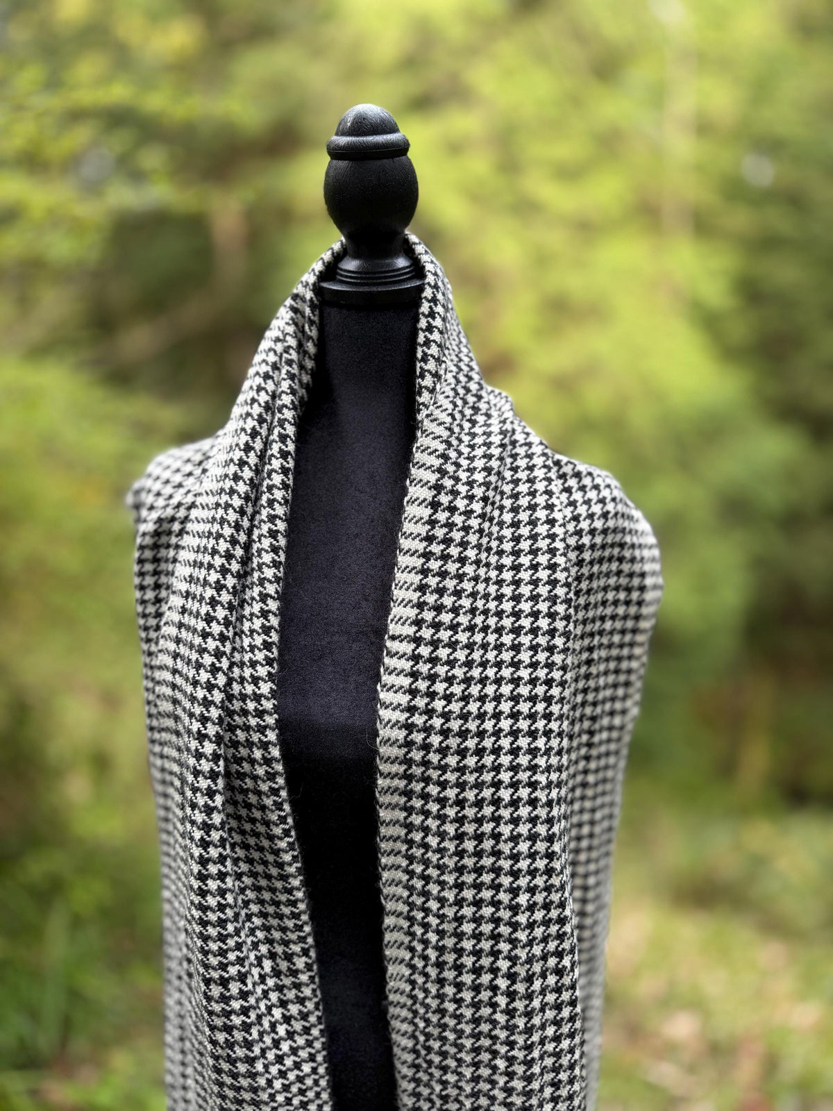 Houndstooth Wrap - Alpaca, Silk, Merino