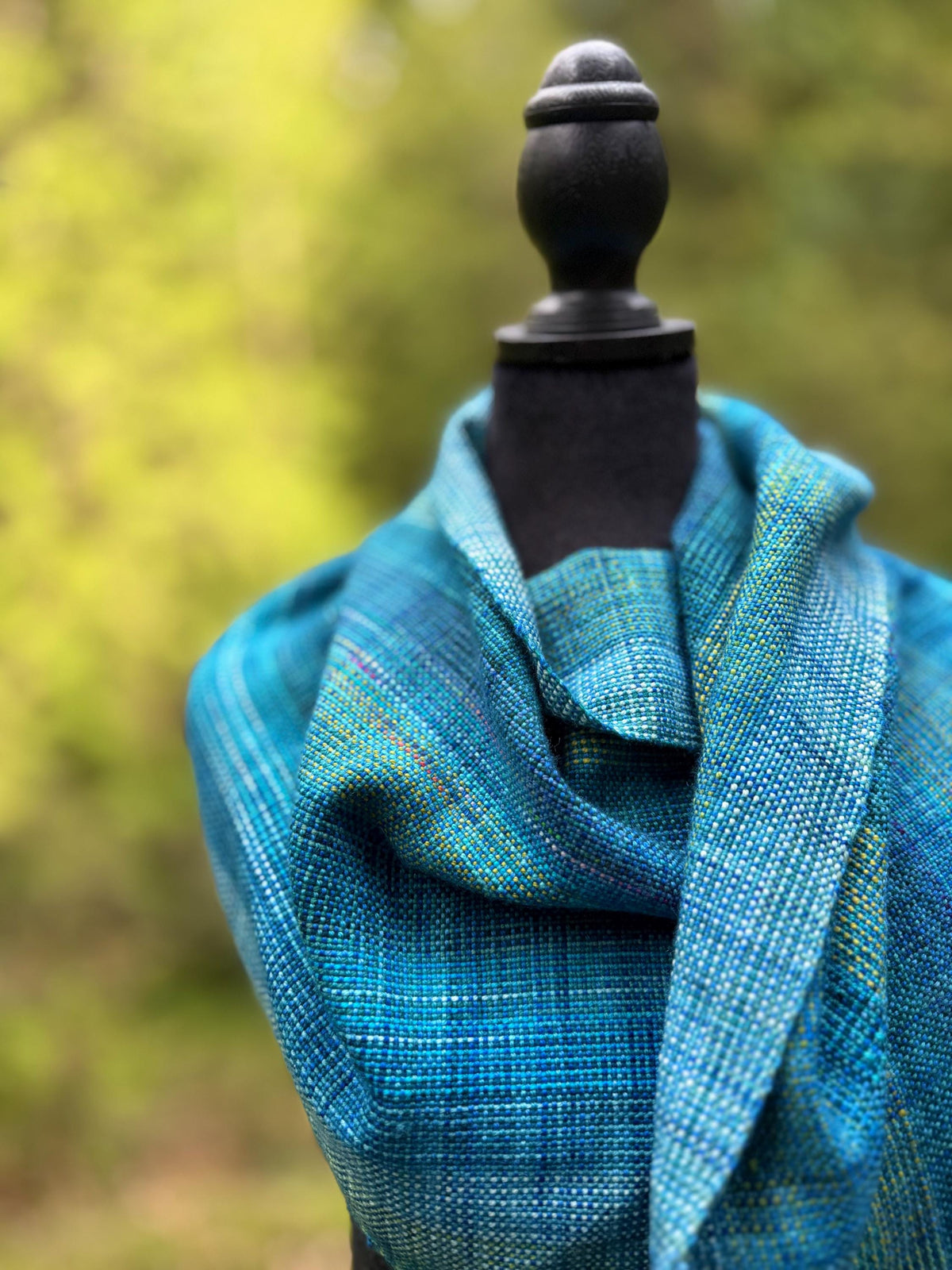 Merino Wrap - Bluebird and Aqua