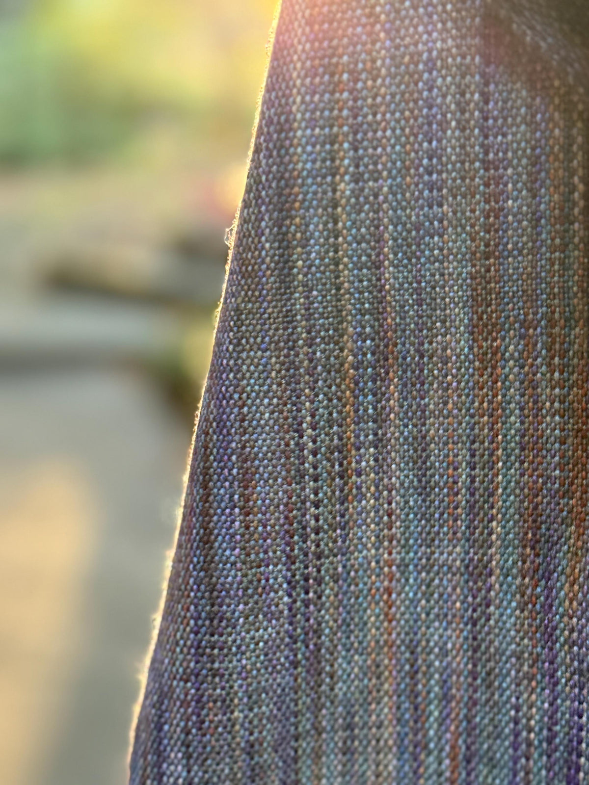 Merino Silk Scarf - Iridescent Purple and Green
