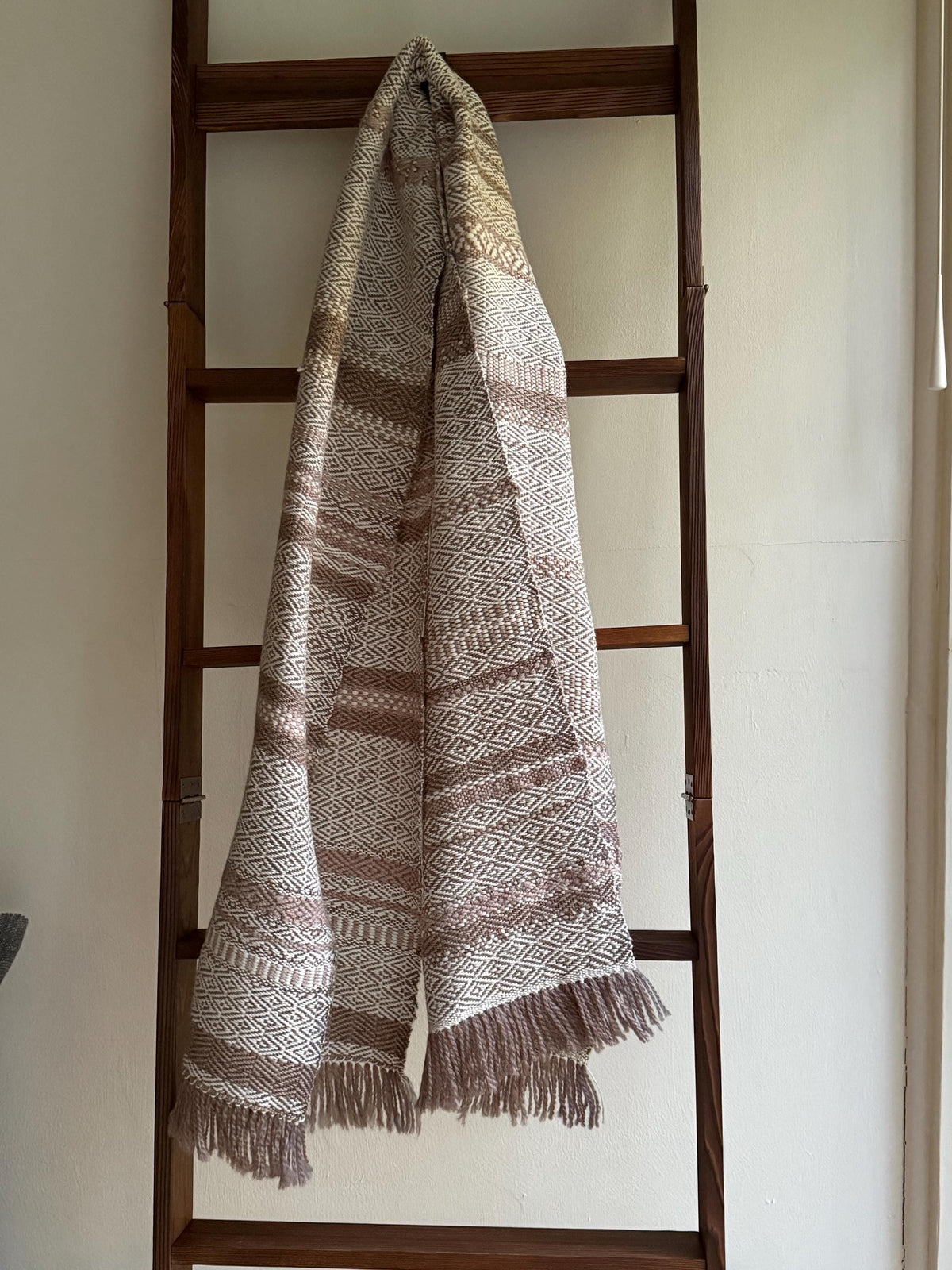 Wooly Striped Shetland Scarf