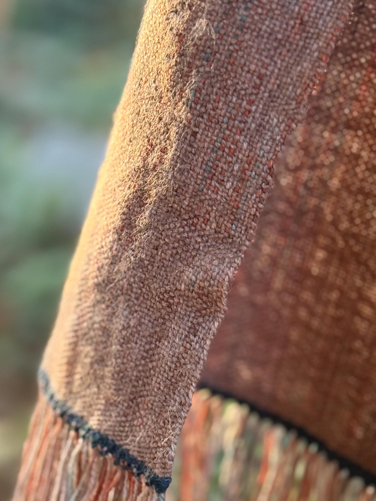 Merino Scarf: Taupe, Rust, Teal