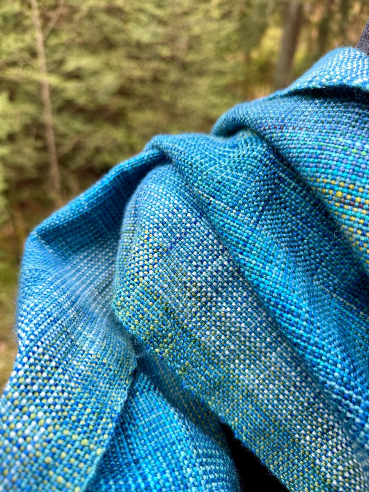 Merino Wrap - Bluebird and Aqua