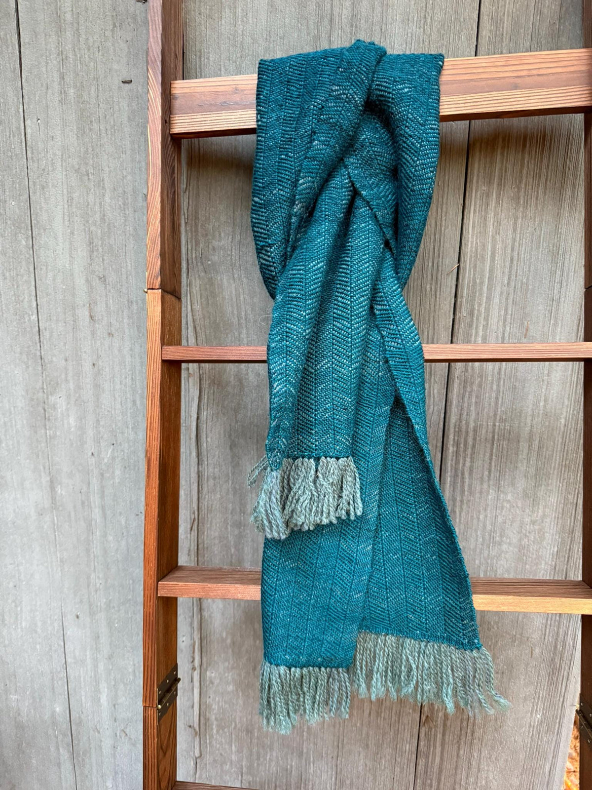 Herringbone Twill Scarf - Teal