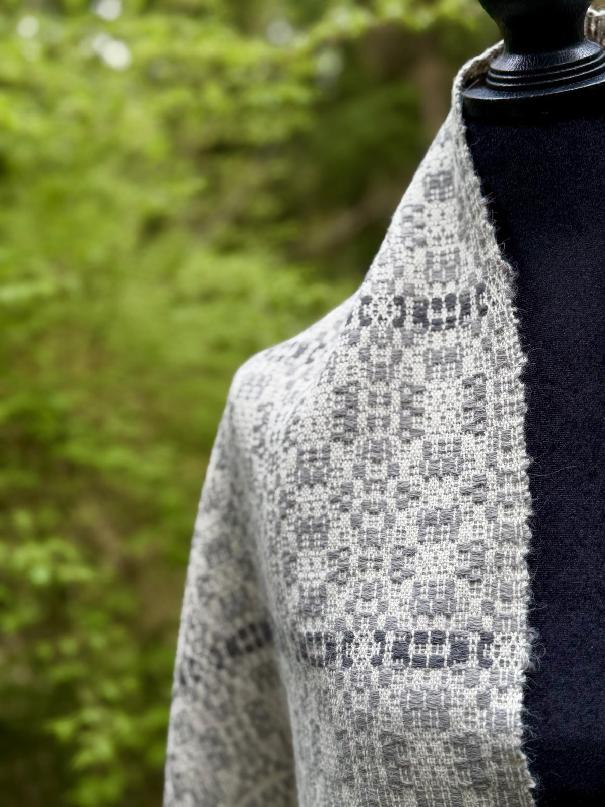 Overshot Shawl in Alpaca Silk