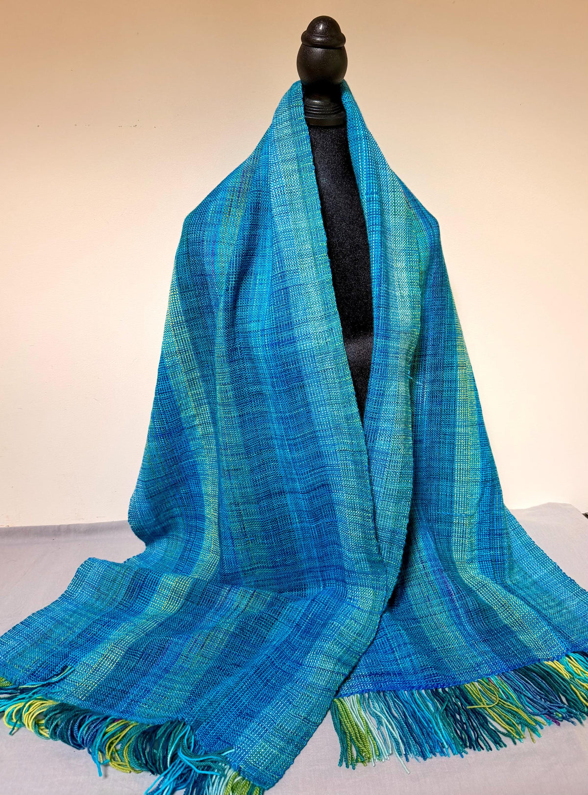 Merino Wrap - Bluebird and Aqua