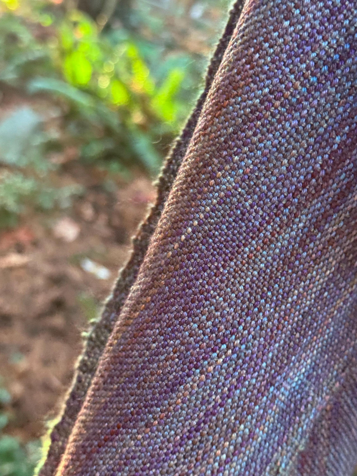 Merino Silk Scarf - Iridescent Purple and Green