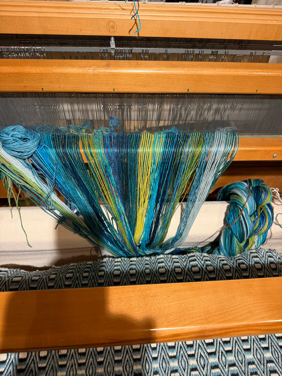 Handwoven Merino Wrap - Spring Greens