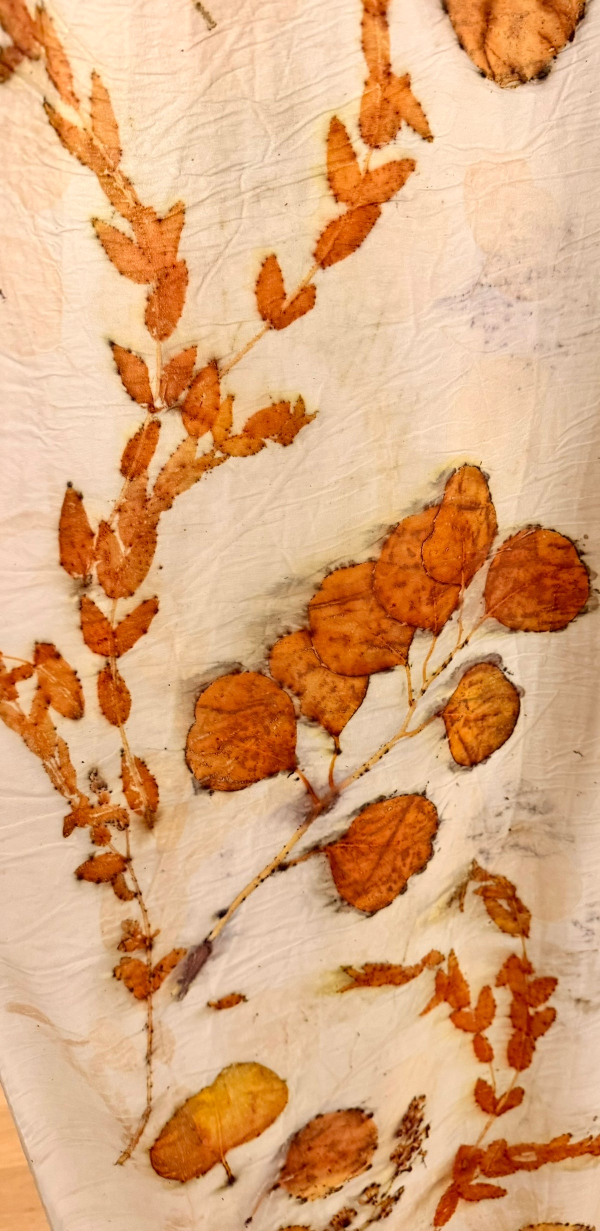 Eco-printed scarf