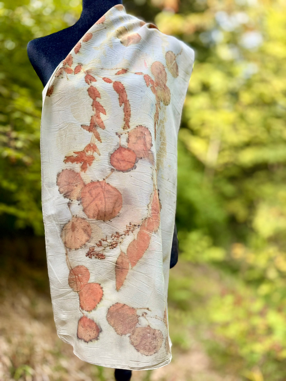 Eco-printed scarf