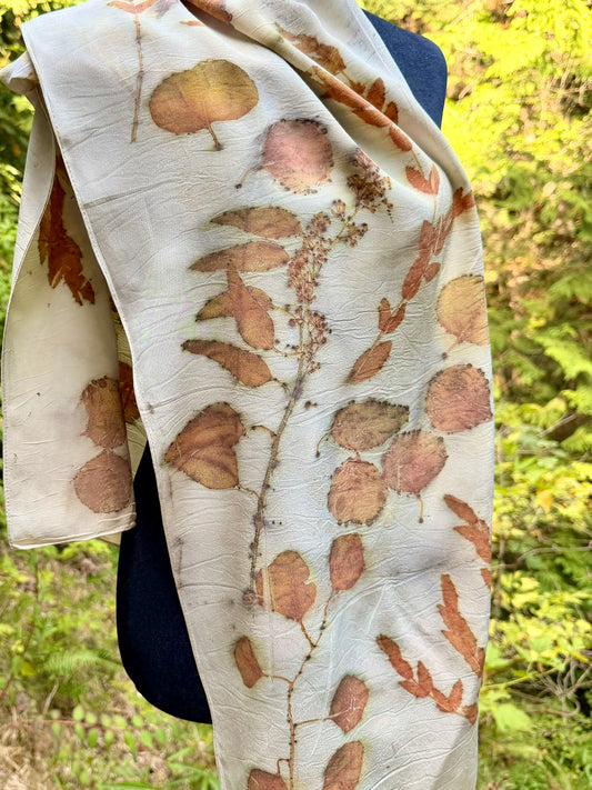 Eco-printed scarf