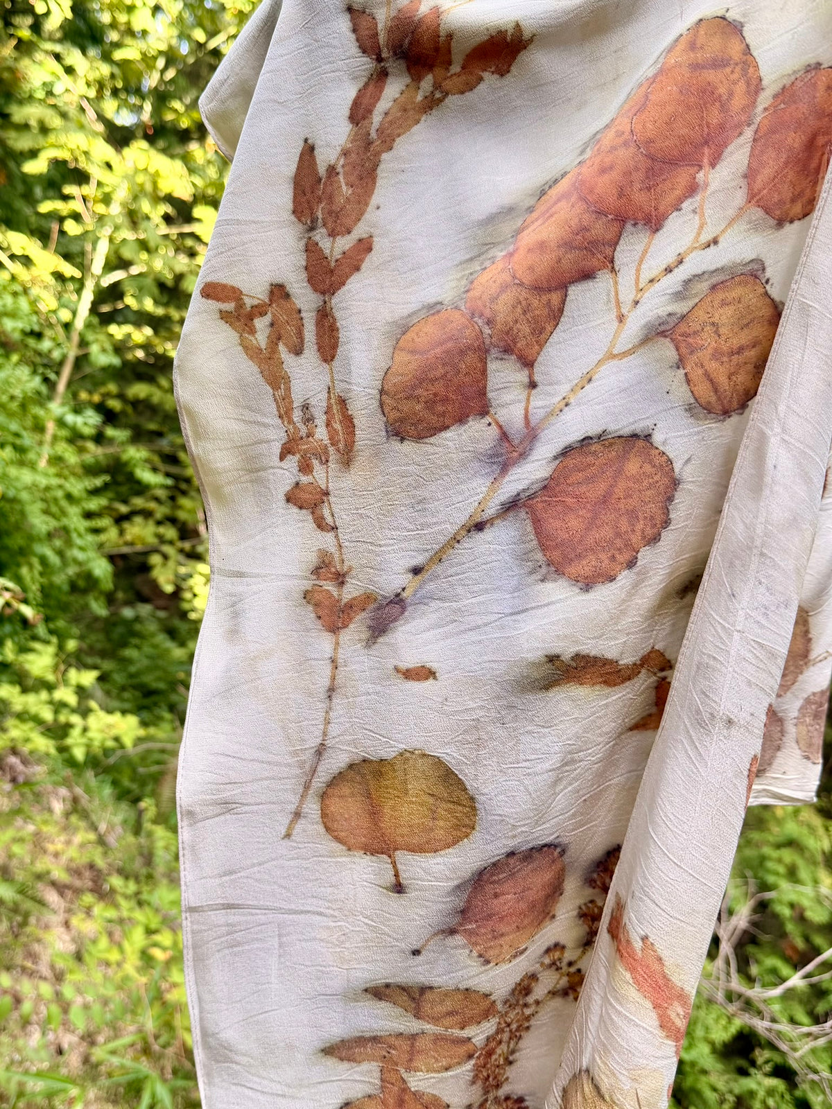 Eco-printed scarf