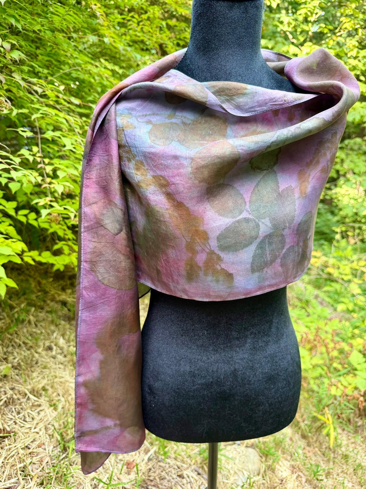 Eco-printed scarf