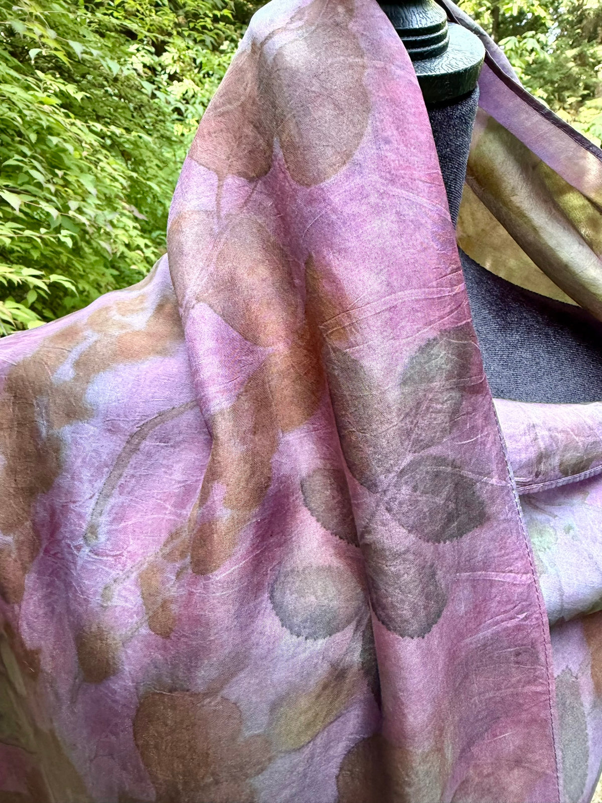 Eco-printed scarf