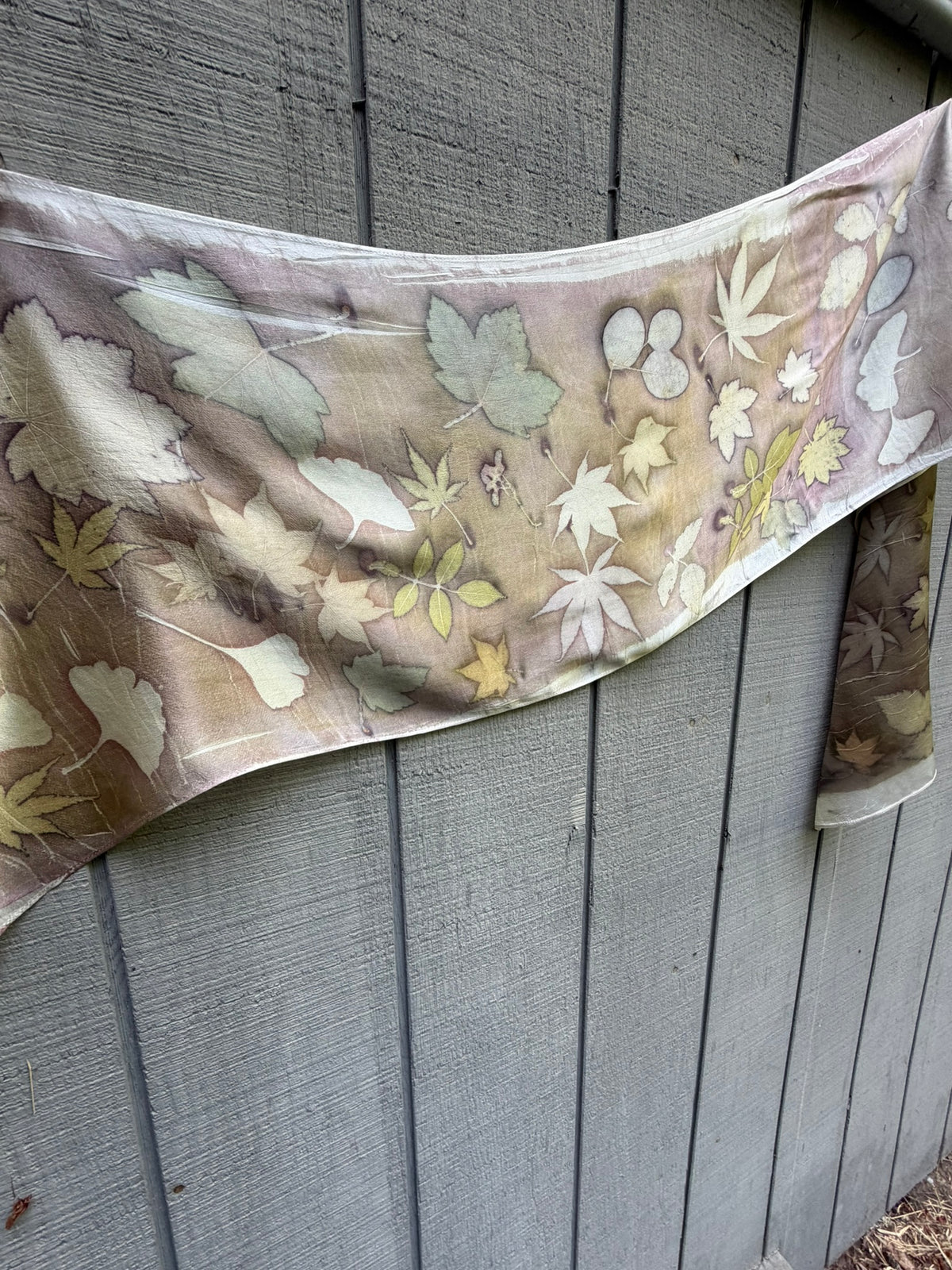 Eco-printed scarf