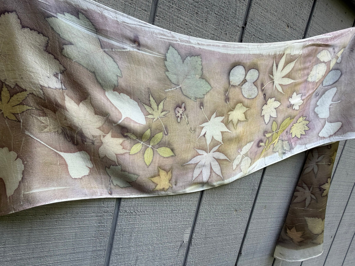 Eco-printed scarf
