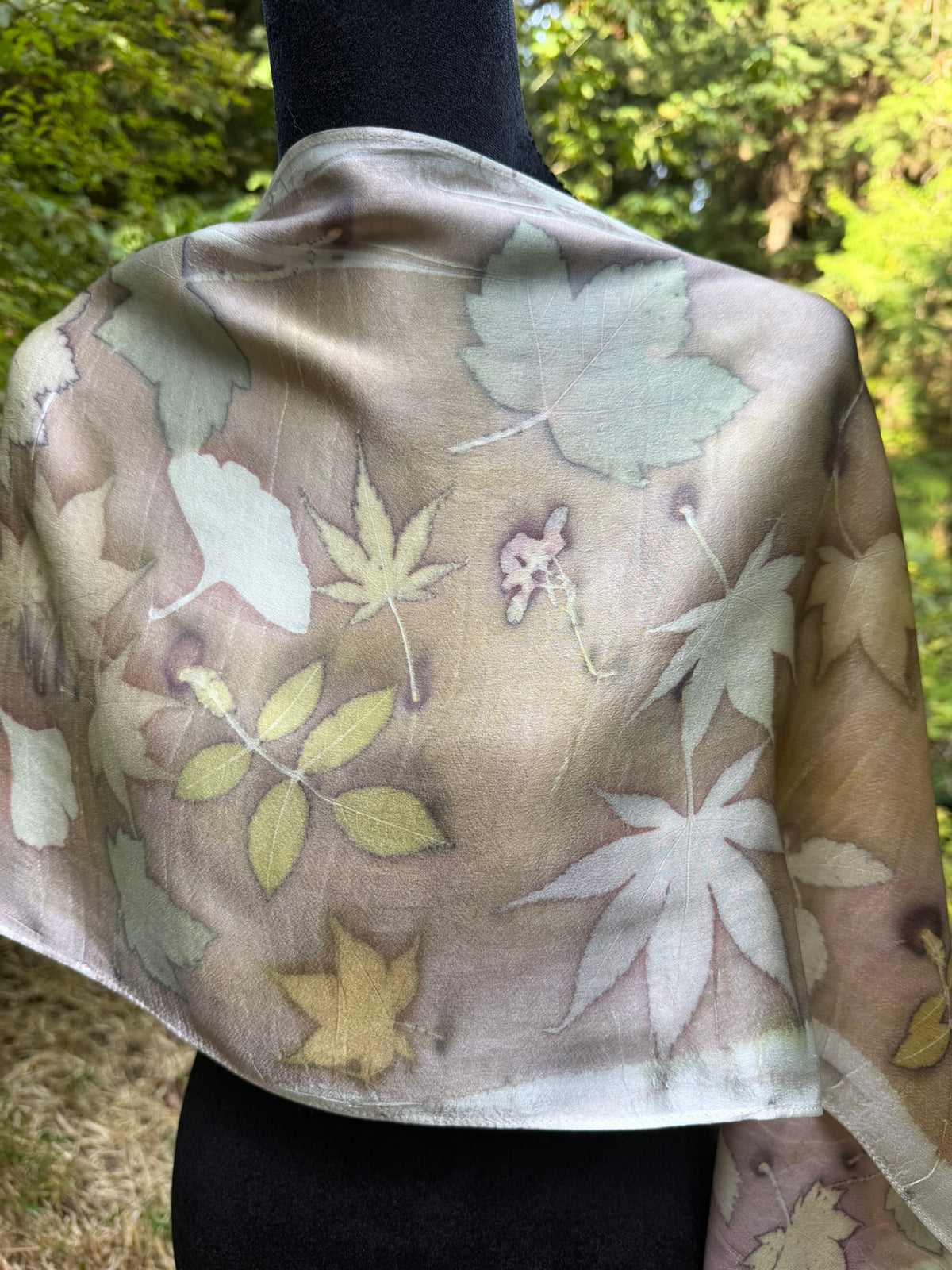 Eco-printed scarf