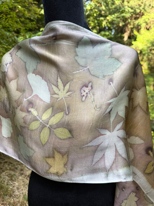 Eco-printed scarf