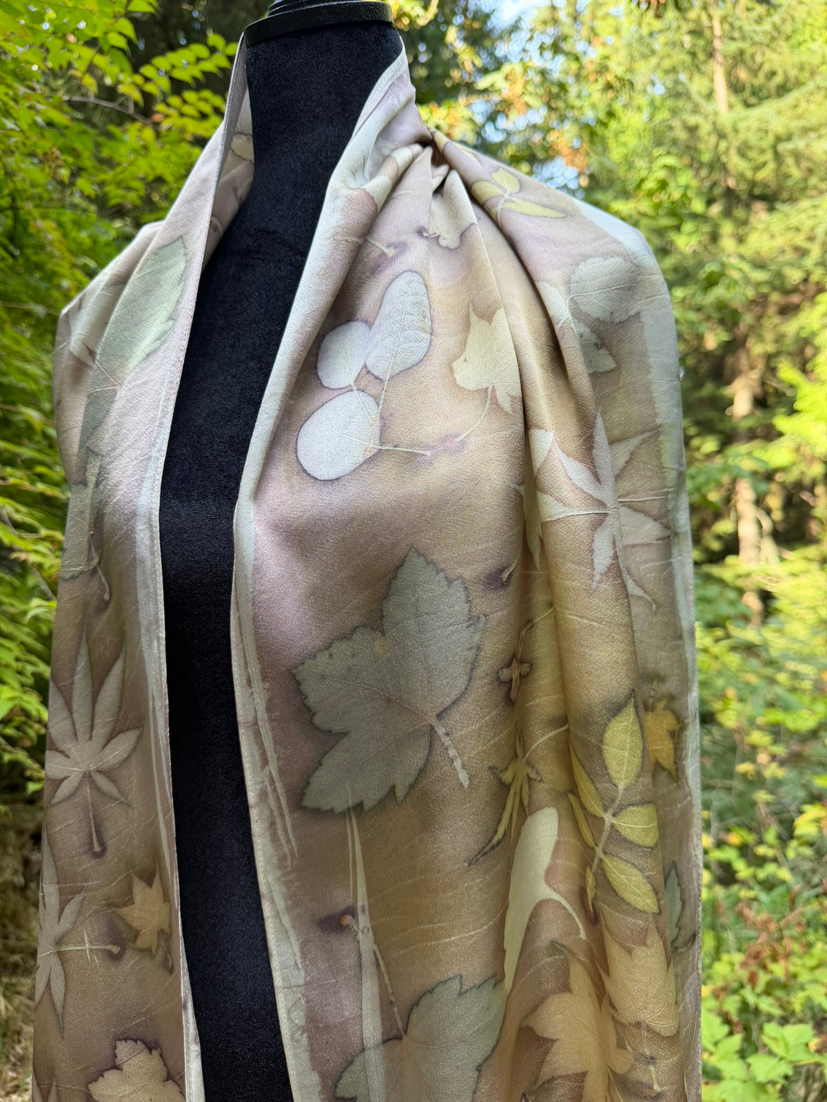 Eco-printed scarf