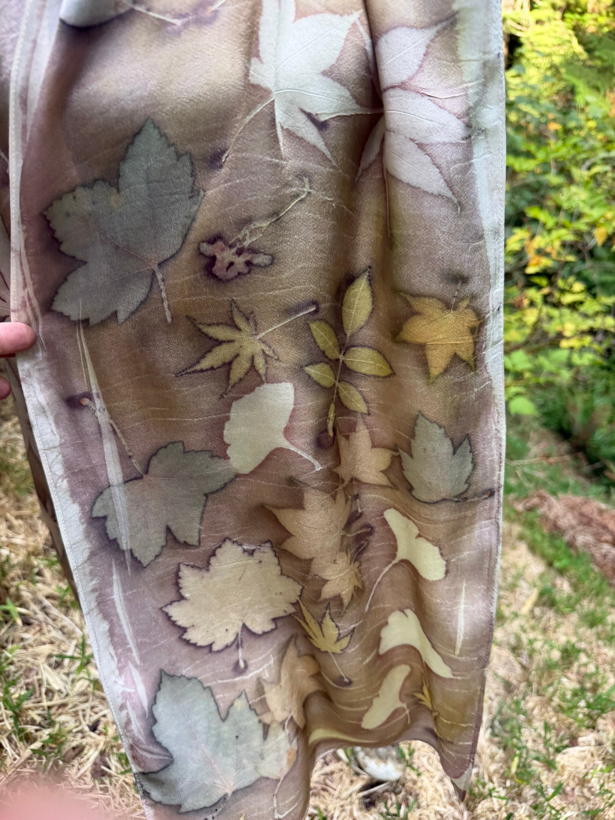 Eco-printed scarf