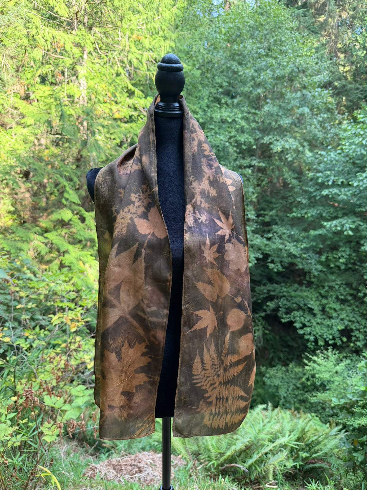 Eco-printed scarf