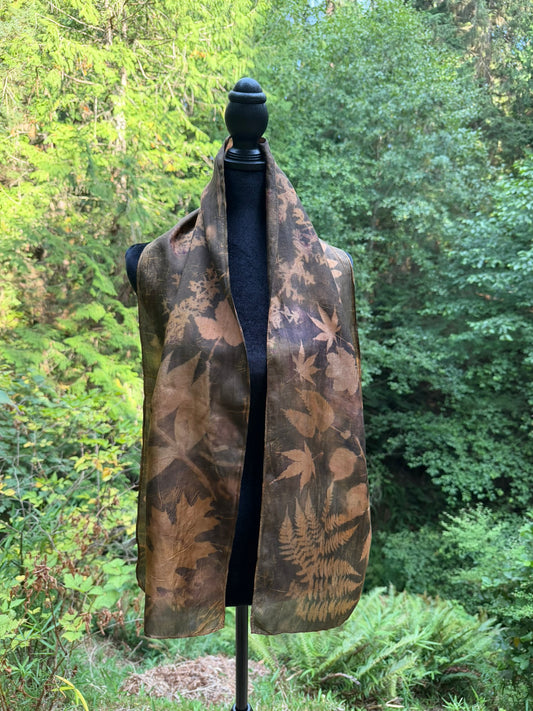 Eco-printed scarf