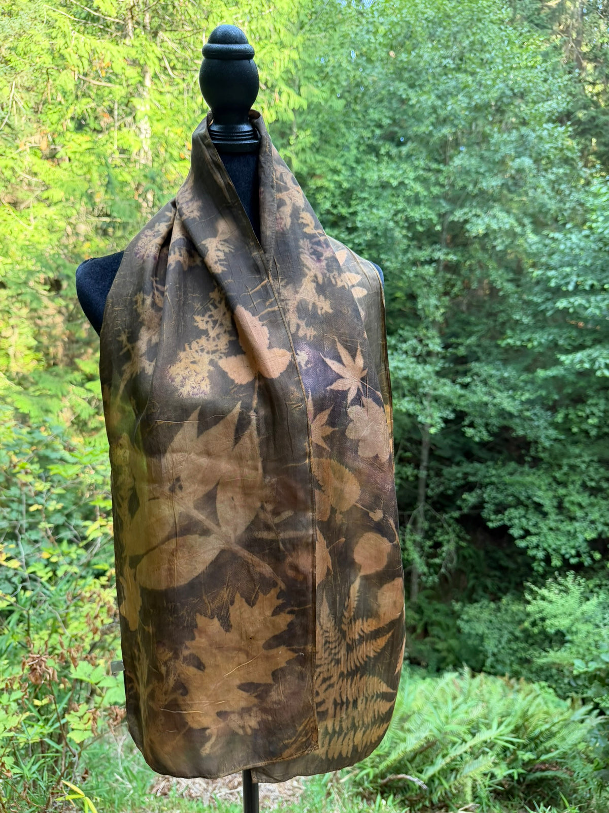 Eco-printed scarf
