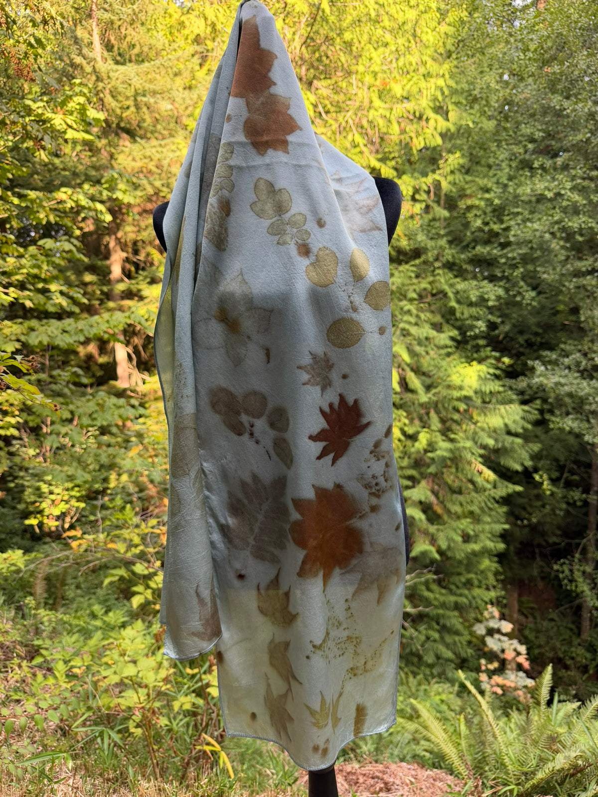 Eco-printed scarf
