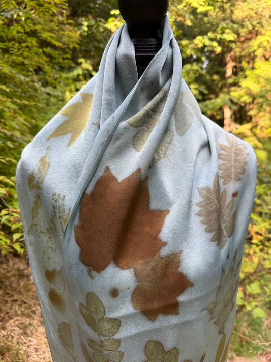 Eco-printed scarf