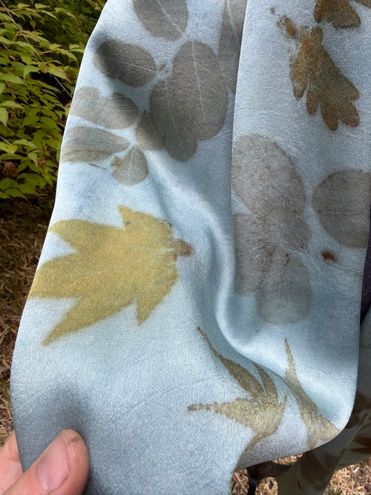 Eco-printed scarf