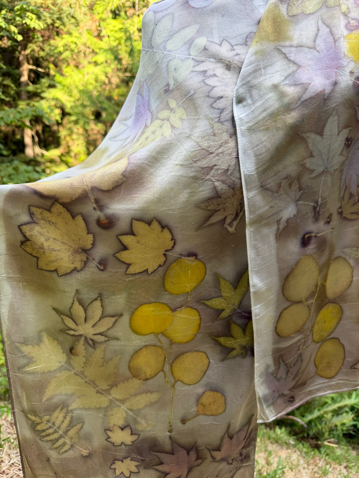 Eco-printed scarf