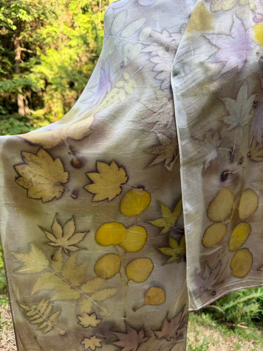 Eco-printed scarf