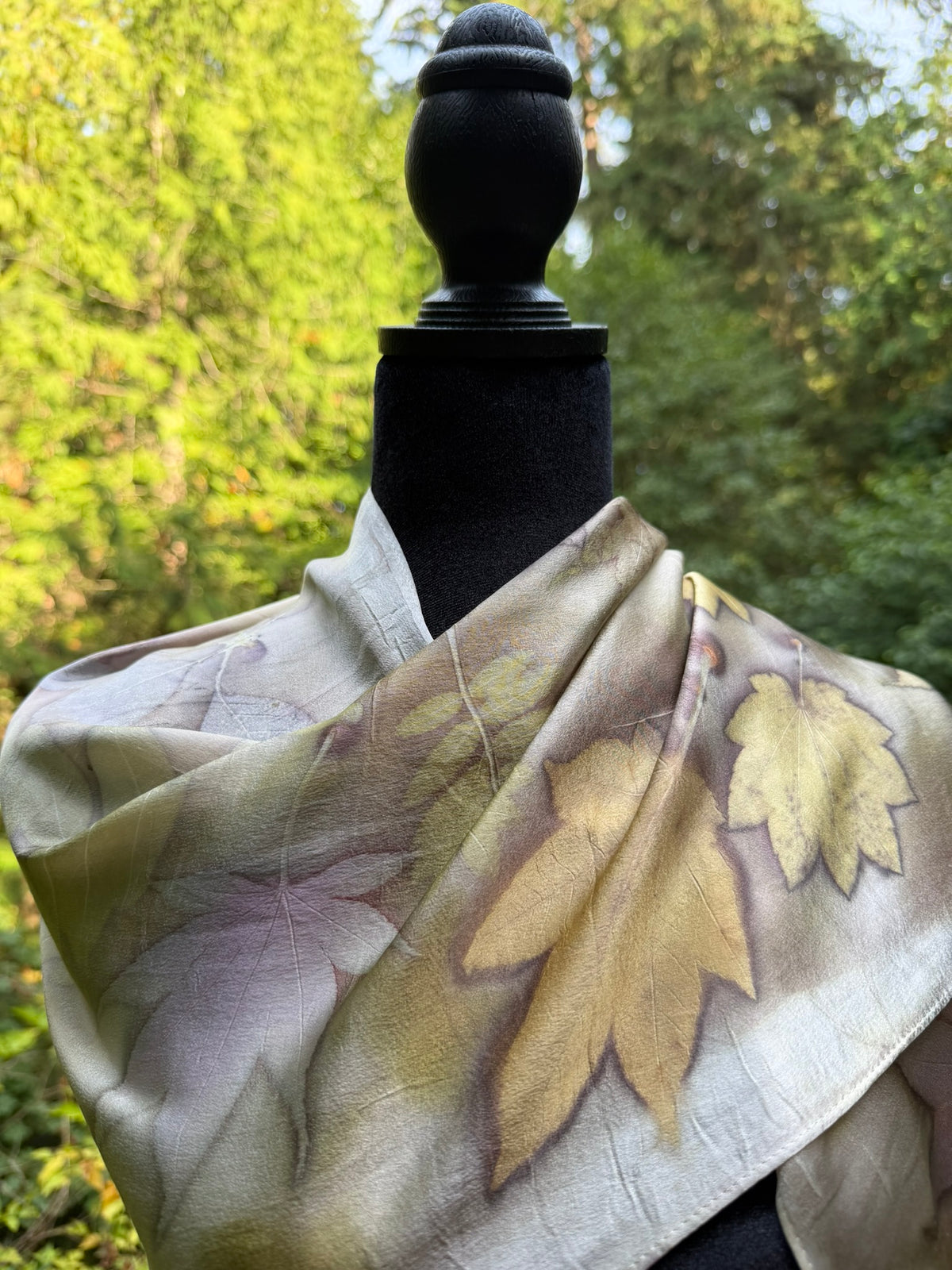 Eco-printed scarf