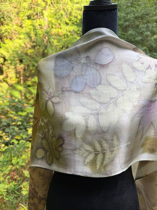 Eco-printed scarf