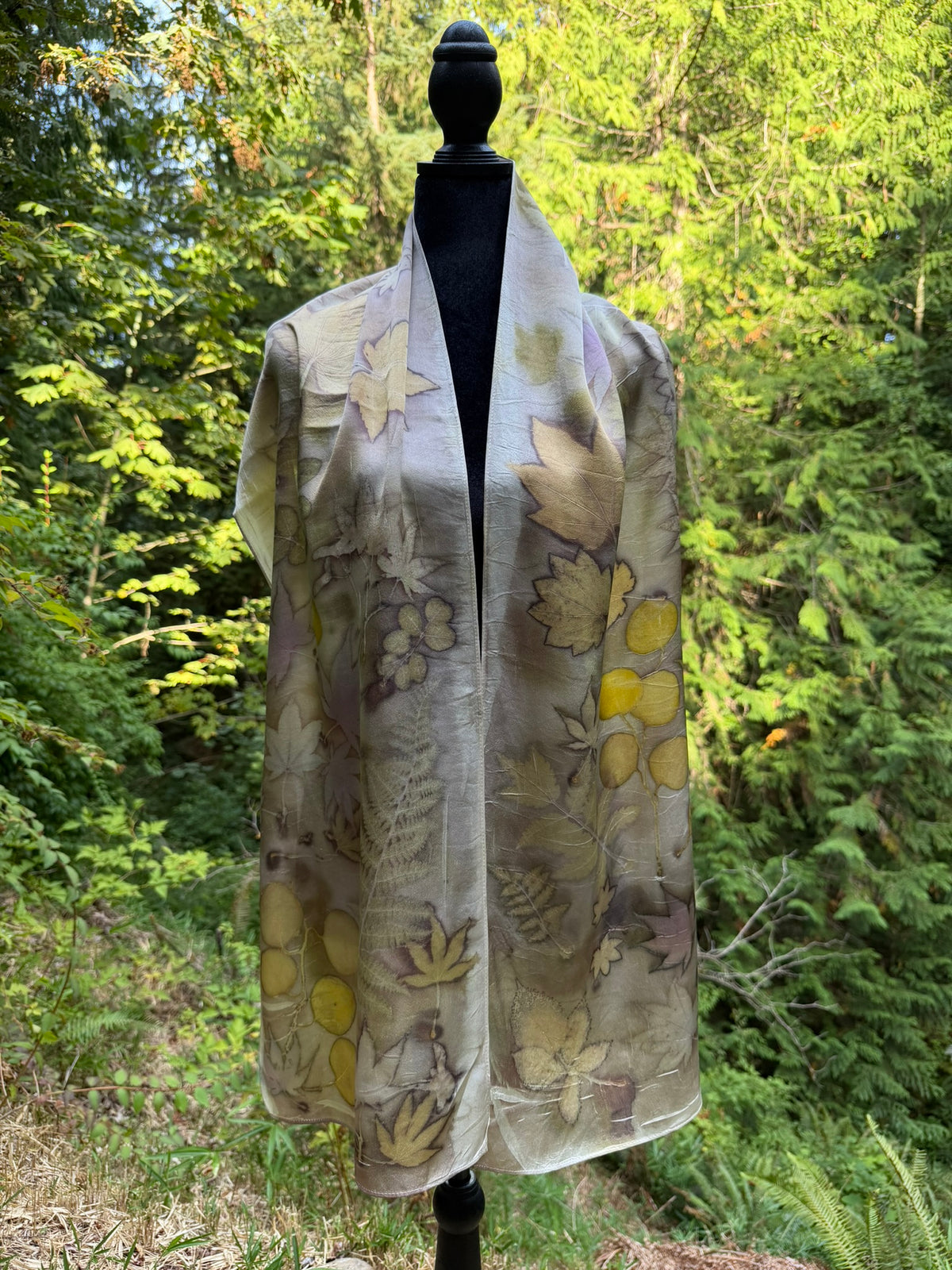Eco-printed scarf