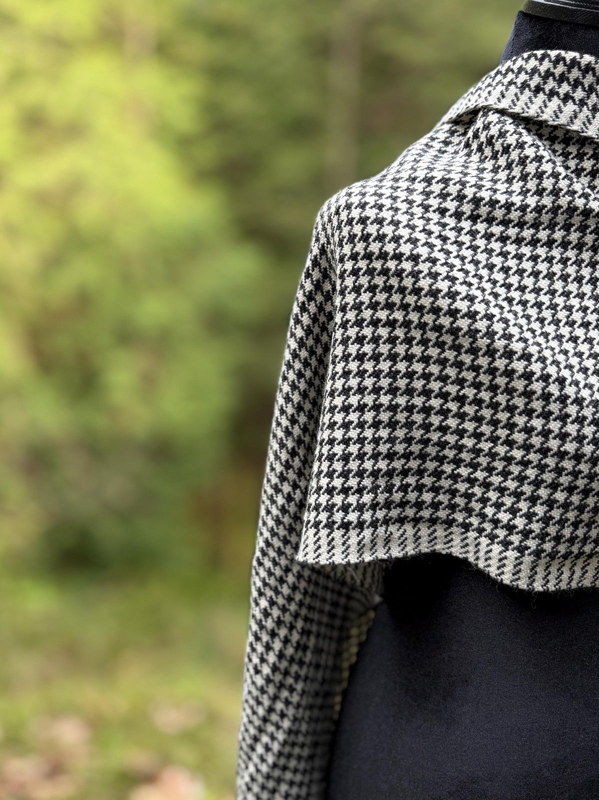 Houndstooth Wrap - Alpaca, Silk, Merino