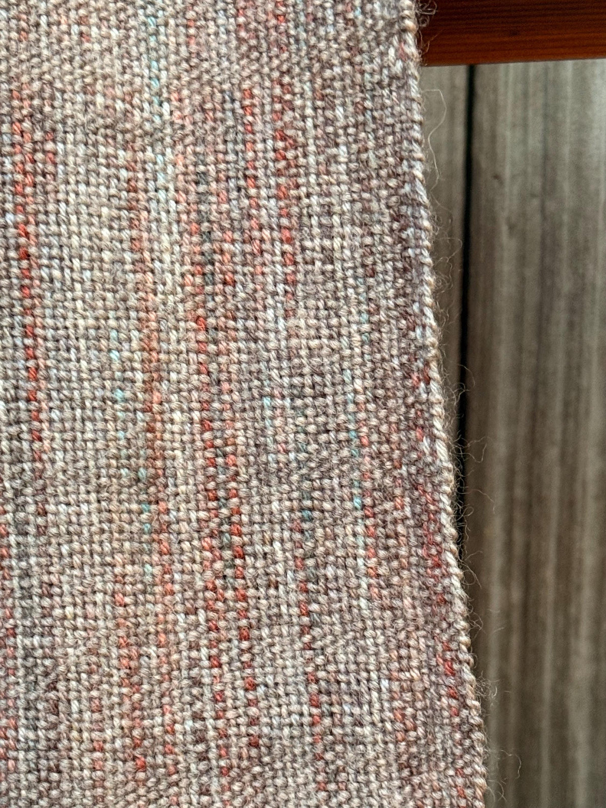 Merino Scarf: Taupe, Rust, Teal