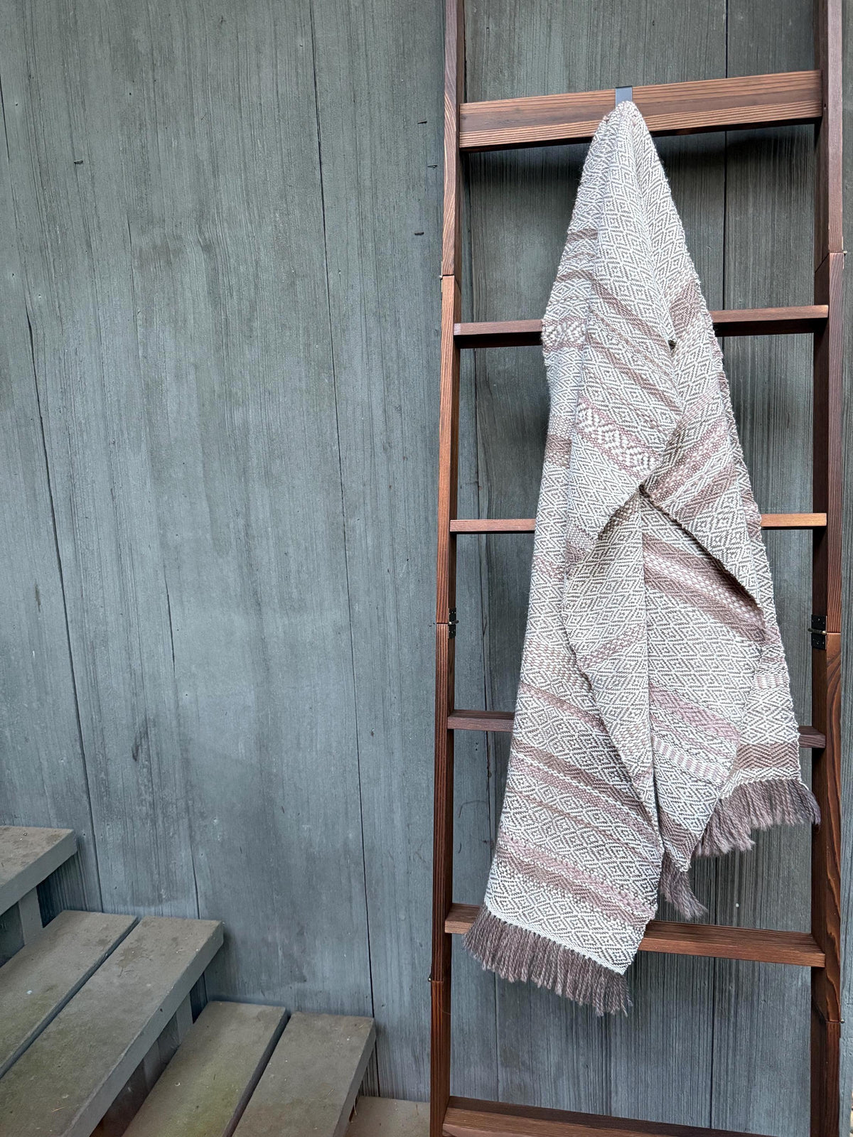 Wooly Striped Shetland Scarf