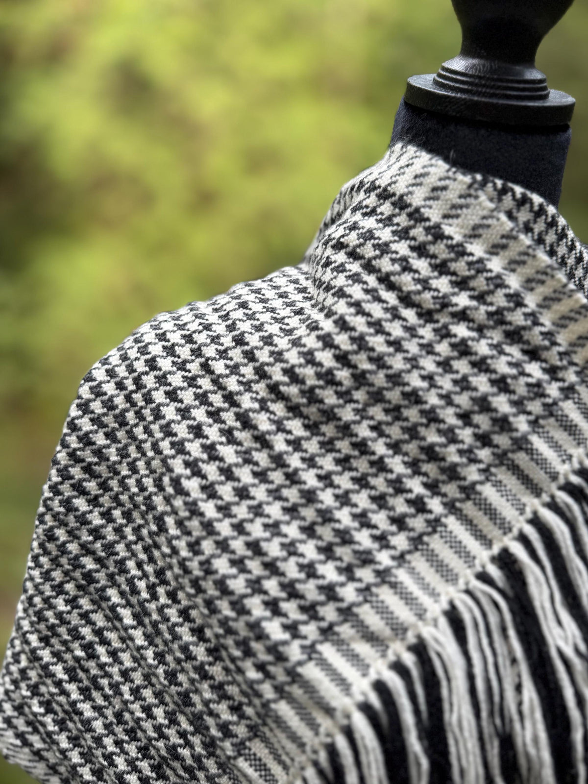 Houndstooth Wrap - Alpaca, Silk, Merino