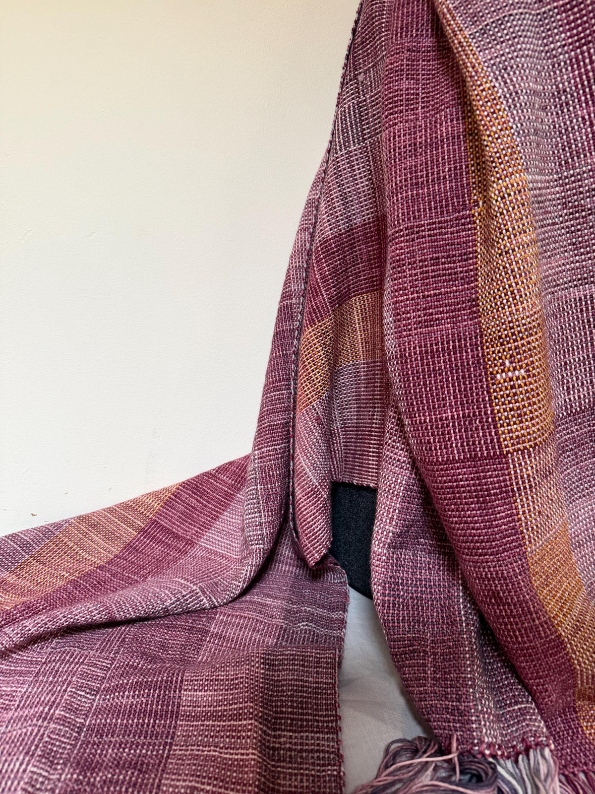 Merino Wrap - Mauve and Plum