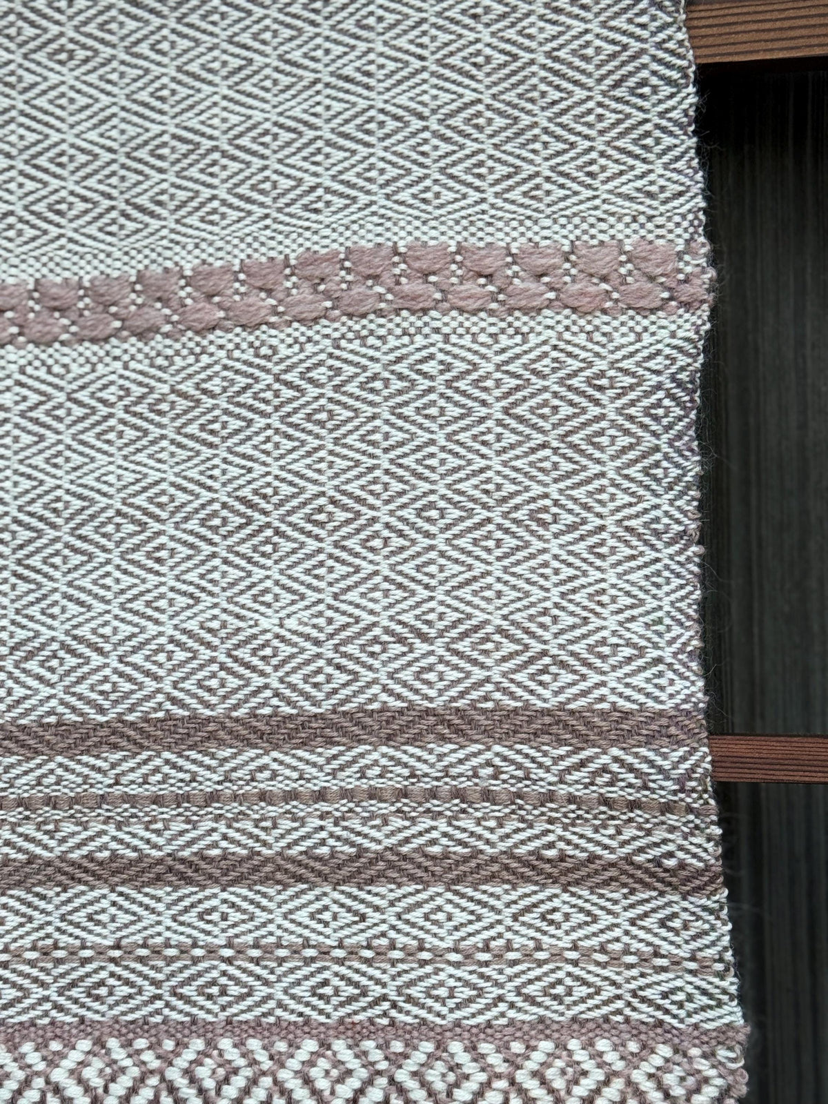 Wooly Striped Shetland Scarf