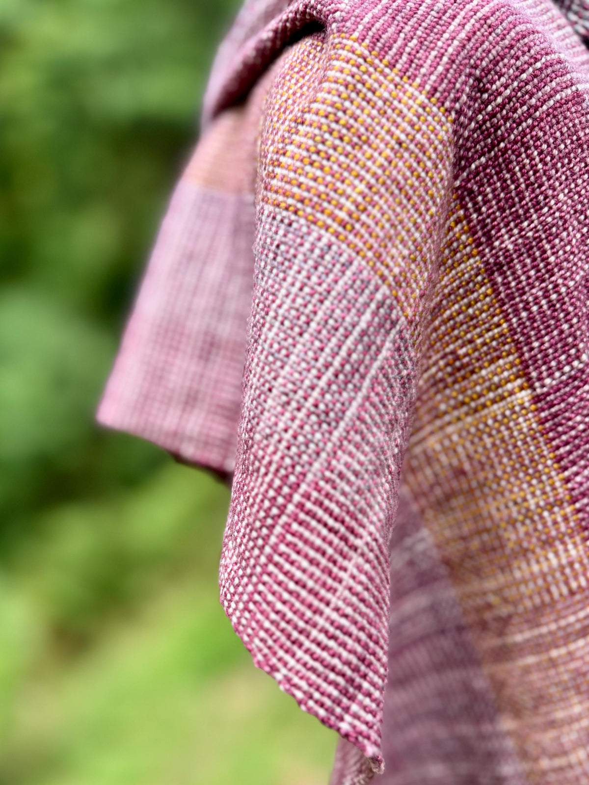 Merino Wrap - Mauve and Plum
