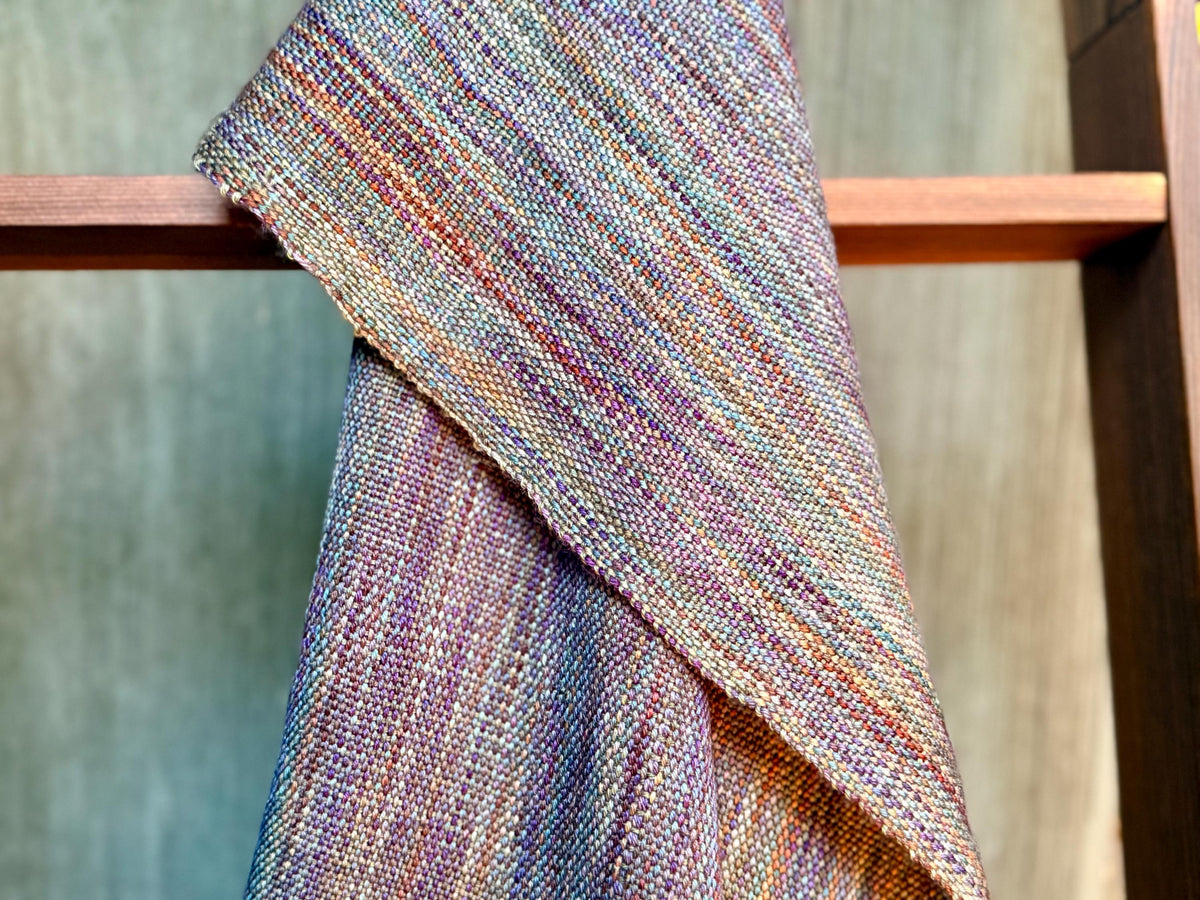 Merino Silk Scarf - Iridescent Purple and Green