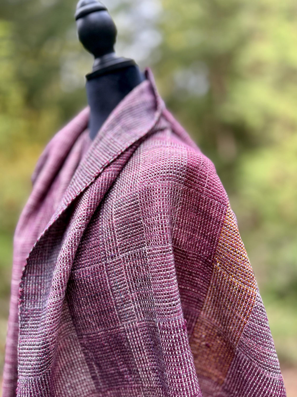 Merino Wrap - Mauve and Plum