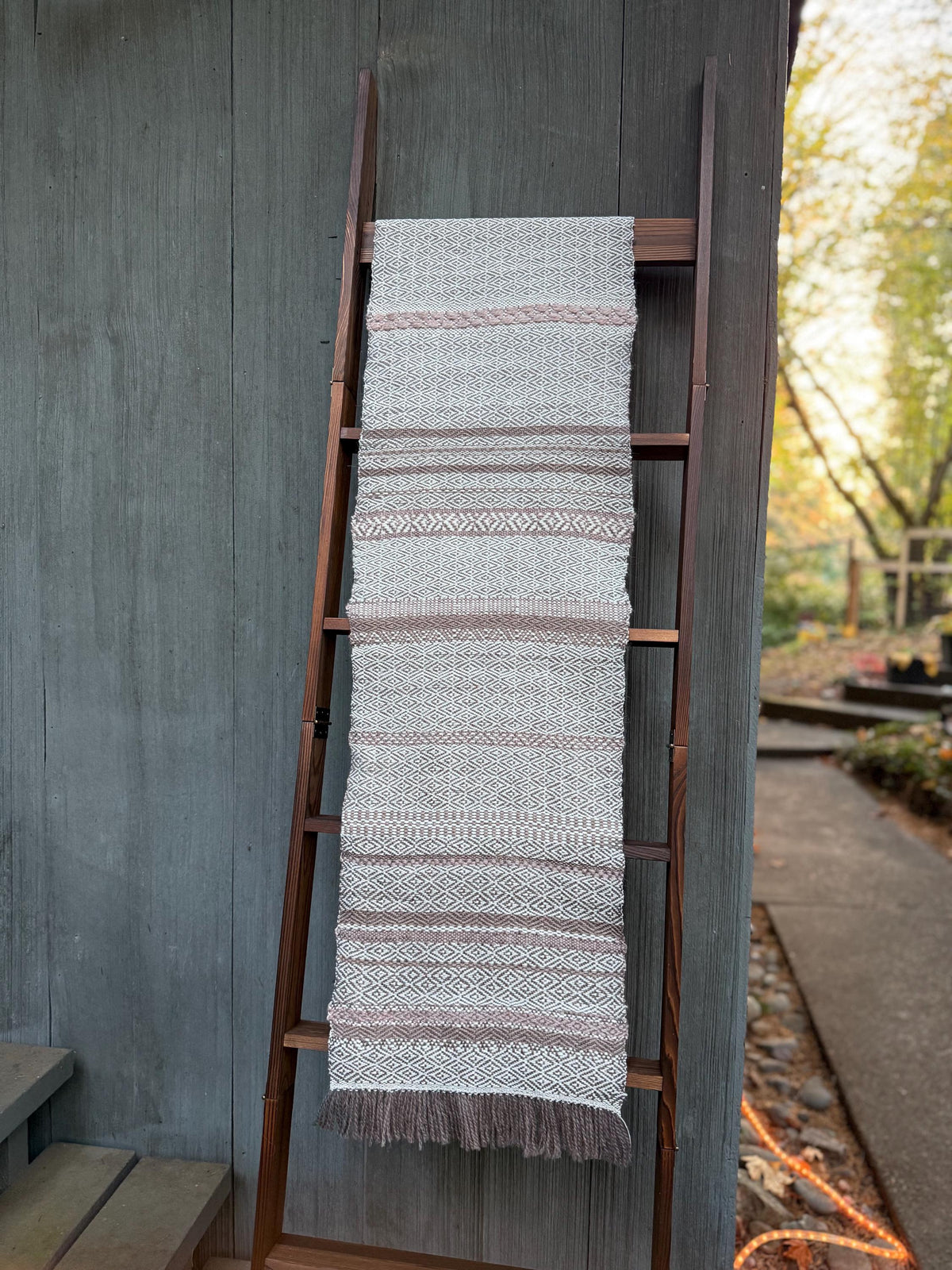 Wooly Striped Shetland Scarf