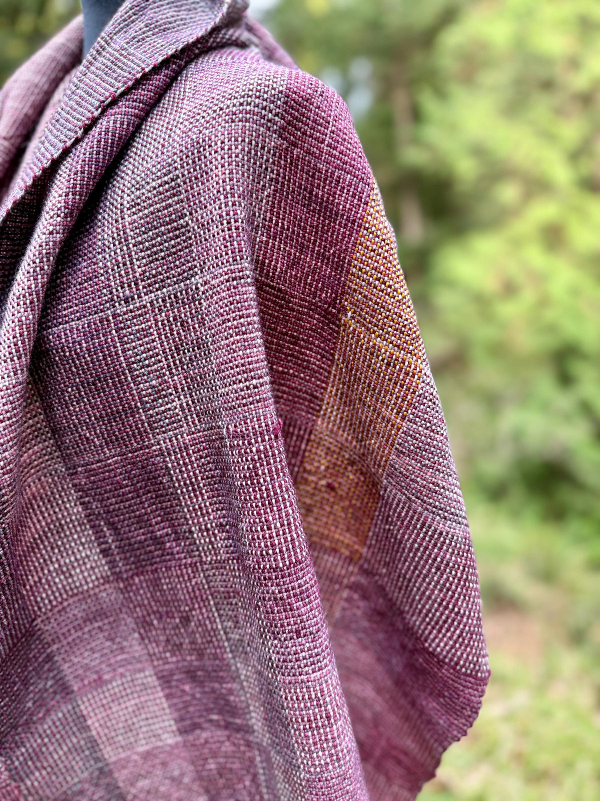 Merino Wrap - Mauve and Plum